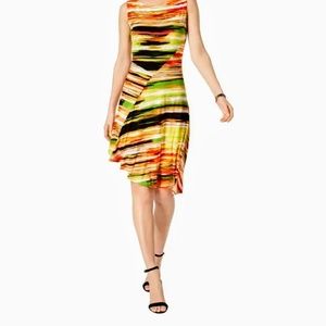 ✨👑Ellen Tracy Multi Color Flared Dress